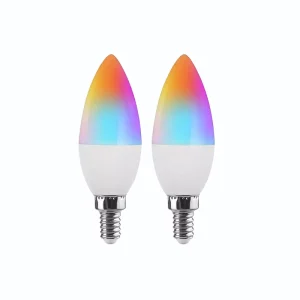 Tuya WiFi Smart Light Bulb Music Candle LED Bulb with Smart Life App, Alexa, Google HomeKit