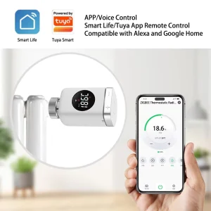 Tuya Wifi Zigbee Intelligent Programmable LED Screen Display Button Thermostatic Radiator Valve for Underfloor Heating Parts