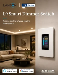 Tuya Wifi Zigbee Smart Living L9 LCD Touch 1 Gang Dimmer Smart Switch Work with Alexa & Google Home for US Standard