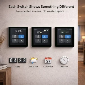 Tuya Wifi Zigbee Wifi Mesh Full Screen 1/2/3/4 Gang Curtain Smart Light Switch Work With Smart Living Alexa Google