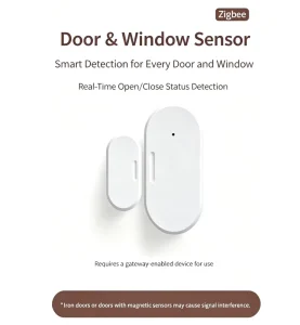 Tuya Zigbee Door Window Contact Sensor 2 in 1 Detector with Door Contact & Light Sensor Wireless Security Sensor