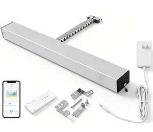 Tuya Zigbee Motorized Window Chain Actuator Kit with Rain Detector and 110 240V Universal Adapter