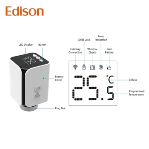 Tuya Zigbee Smart Digital Thermostat Valve for Home Use Wireless Radiator Thermostatic Optimal Temperature Floor Heating Parts