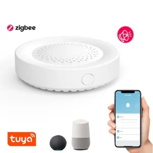 Tuya Zigbee Smart Siren Alarm 100dB Loud Speaker APP Remote Control Voice Control Smart Scene Linkage for Garage Home Security