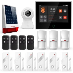 TuyaSmart Life Wireless 7inch Touch Screen IPS 4G GSM SMS WIFI Home Burglar Security Alarm System