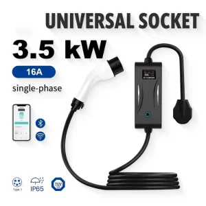 Type 2 EV Charger Portable AC 7kW 11kW 22kW Type1 J1772 NACS GBT CCS1 CCS2 Smart WiFi Timer Adjustable IP65 Car Travel Custom
