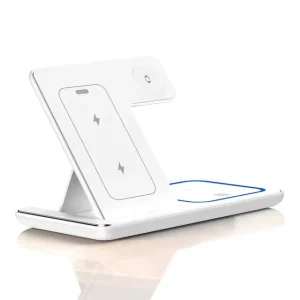 Trending: 3-in-1 Foldable Magnetic Aluminum Alloy Wireless Charger with Type-C Port for Phones, Watches, and Earbuds
