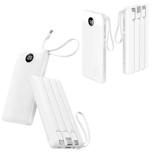 Type-C USB Out Mobile Charger 10000mAh 20000mAh 4 in 1 Multi-wire Powerbank