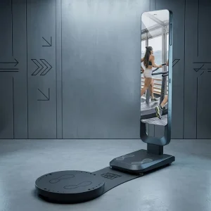 U+300 Fitness Mirror Digital Resistance Gym Body Analyzer BMI Fitness Body Building 8 Electrodes Body Scale Composition