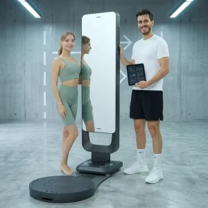 U+300 profesional fat meter smart ai fitness mirror fat scales bioplasma bioresonance 8 electrodes body composition analyzer