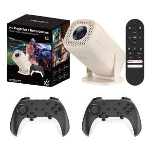 U5 Gaming Projector Allwinner H723 Android 14 200 ANSI Lumens Native 720P Decode WiFi 6 Portable Mini Game Console Home Theater