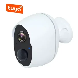 UEMON Smart Home 4MP CMOS Image Sensor Rechargeable Battery Mini Camera White Security Camera with Solar Power for Indoor