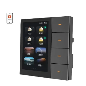 UEMON Smart Home Tuya Zigbee 3.5 Inch ZigBee Smart Home Control Panel 4 Lights 4 Curtains 8 Scenes Multiple Control Switch