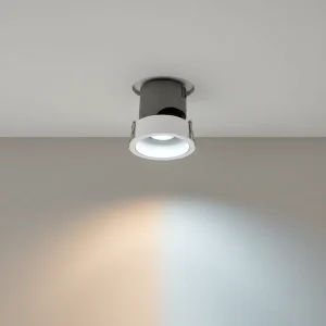 UGR16 Low Glare COB LED Downlight 15W Ra90 IP54 Modular Recessed Cutout 75mm Adjustable Beam for Hotel Villa Home