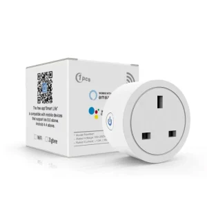 UK 16A Mini Wireless Smart Socket WiFi Outlet with Remote Control Timer Switch and Power Monitor Plugs & Sockets
