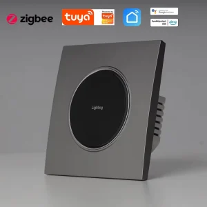 UK Durable Waterproof ZigBee Smart Wall Switch 10A Custom Lettering Button Keypad Voice Timer Control Home Office Hotel PC