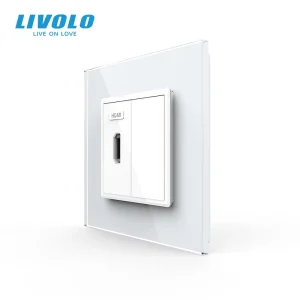 UK Standard 86x86mm 22.5x45mm 4K High Speed Wall Socket Wallplate Stable HD Transmission for Multimedia Applications