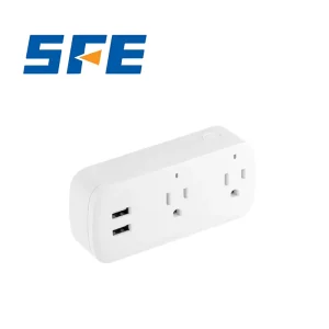 US Standard 1-to-2 WiFi Smart Plug Dual AC Outlets with 2 USB Ports APP Individual Control & Timer Smart Socket