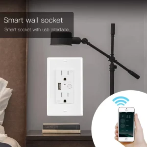 US Standard Google Home Smart WiFi Wireless Electric Power Plug Socket 15A Wall Socket with Enchufe De Pared