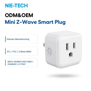 US Standard Z-Wave Plus Smart Mini Outlet Plug 15A 125V ETL FCC Certified for Home Automation Alexa Google Hub SmartThings Hub
