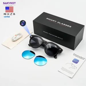 US Stock SNT NEX AI Smart Glasses with 8MP 4K Camera 1080p Video Recording AI Translation Sunglasses Smart Glasses Smart Eyewear