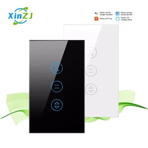 US Wall Switch Touch Shutter Roller Tempered Glass Interruptor Inteligente WiFi Smart Curtain Smart Switch