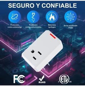 US WiFi Smart Plug 10A 2.4GHz Blue LED Indicator ABS Fire Retardant Shell Remote Timer Voice Control Home Automation