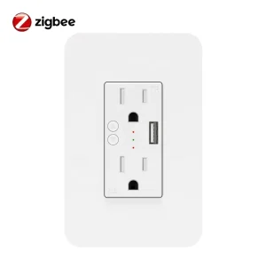 US Zigbee Smart Universal Remote Control Electric Wall Socket Smart Wall Socket Smart Plug Socket with Usb Charger Port