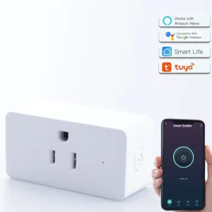USA PC Fireproof Material APP 3 Pin Mini Smart Power Socket Plug Smart Socket With CE ROHS