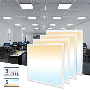 USA Stock 2X4 2X2 600X600 Modern Warehouse Smart Light Panel 15 72W 5 Power Selectable 5CCT LED ETL Certified For North America