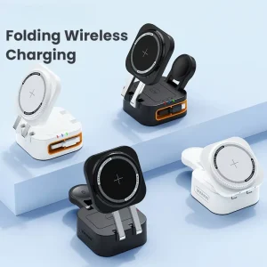 Best-Selling Wireless Charger with USB-C Cable and Stand for Phones, Watches, and Earphones