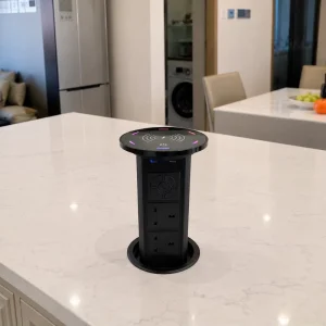 USB-C and a Compatible Collaborative Workspaces Universal Smart Power Socket Plug Smart Socket Motorized Pop up Desk Socket