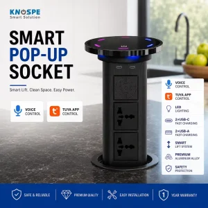 USB Ports Conference Room Tables Pop up Socket Power Monitor with EU US UK Plug CE CB SAA Certificate with Water Proof IP44