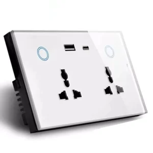 USB Type C Wall Socket UK Plug Outlet 13A Power Touch Switch Wireless Energy Monitoring by Alexa Google Home