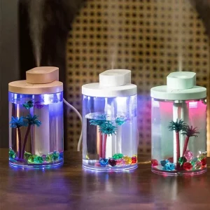 USB Ultrasonic Air Humidifier Diffuser Smart LED Light Landscape Portable Humidifier Home Hotel Aromatherapy
