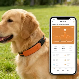 USMILEPET GPS Pet Health Tracker Collar AI BCG Heart Rate & Respiratory Monitor Real time Location & Activity Tracking