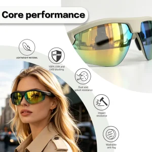UV400 Polarized Wireless Blue Tooth Safety Glasses Fashionable Smart Sunglasses with Power Bank Black White Gold Frames Unisex
