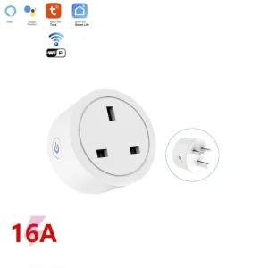 Uk Us Eu Standard Smart Plug Support Alexa & Google Home, Smart Outlet 16A TUYA WIFI Remote Control Socket