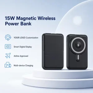 Ultra-Light 10000mAh Magnetic Wireless Power Bank 22.5W Fast Charge Build-in Stand for Travel OEMODM Source Factory Support B2B