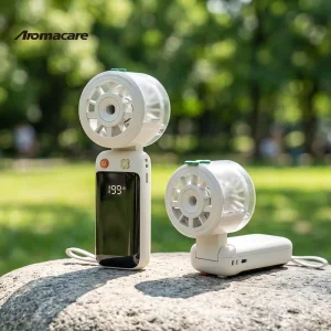 Ultra Portable Mist Fan Handheld 200 Speed 50ml Water Tank Foldable Small Handheld Fan with LED Digital Screen