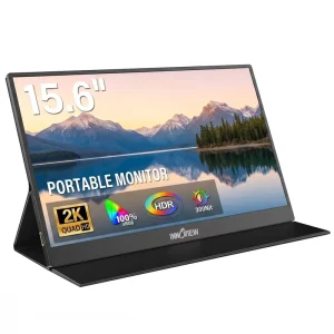 Ultra Slim 15.6 Inch External Monitor 2560X1440 60Hz 3Ms Response Time 250Nits Brightness for Business Office