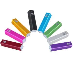 Ultra Slim 2600mAh Portable Power Bank Aluminum Tube External Battery Emergency Phone Charger for Daily Use