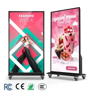 Ultra Slim 75 Inch 20 Point Touch Floor Standing Smart Digital Signage Information Display for Retail Indoor Commercial Screen