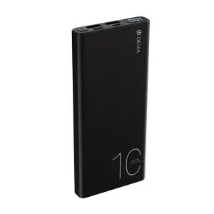 Ultra Slim Dual USB Portable Power Bank 10000mAh Fast Charging High Capacity with Display