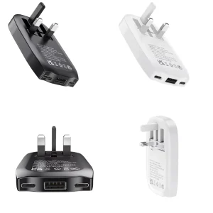 Ultra Slim Fast Travel Adapter PD GaN Charger 65W Foldable UK Plug Usb C Wall Charger for Laptop
