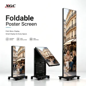 Ultra Slim LED Poster Display Digital Signage Advertising Floor Standing Screen High Bright Android System Meeting Room HDR10