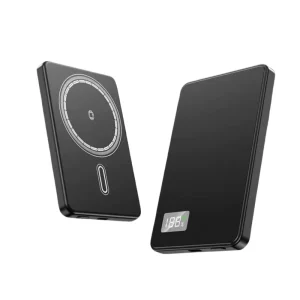 Ultra Slim Magnetic Wireless Power Bank 10000mAh PD 22.5W GaN Fast Charging Aluminum Alloy LED Display OEM Portable Charger