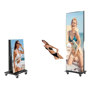 Ultra Slim P2.5 Foldable LED Poster Display Portable Aluminum Custom Indoor Advertising Standing Screen with WiFi App Control