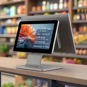 Ultra-Thin 15.6 Inch Dual Screen Touch POS Monitor Android Windows POS System All In One For Restaurant