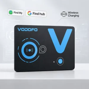 Ultra-Thin Bluetooth Item Tracker Card With Find My & Find Hub Wireless Charging 6-Month Battery